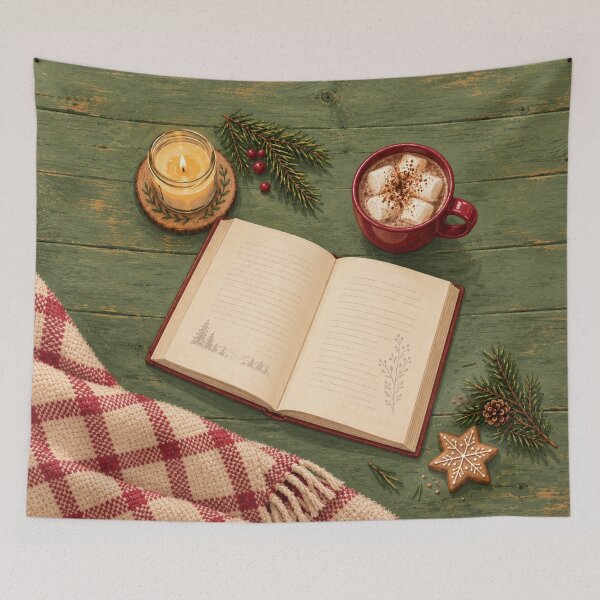 Item preview, Cozy Winter Reading with Hot Cocoa designed and sold by Glottopia.