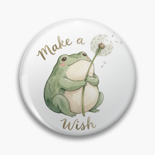 Item preview, Cute Wishing Frog Dandelion Watercolor Art  designed and sold by Digitalphoto4u.
