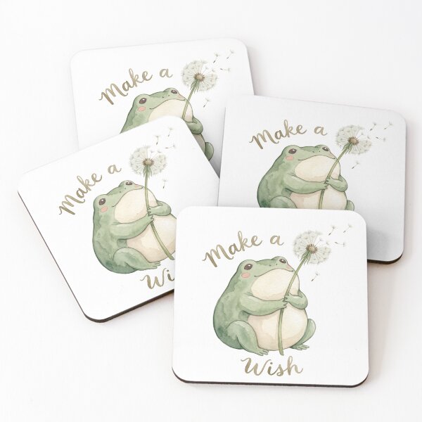 Item preview, Cute Wishing Frog Dandelion Watercolor Art  designed and sold by Digitalphoto4u.