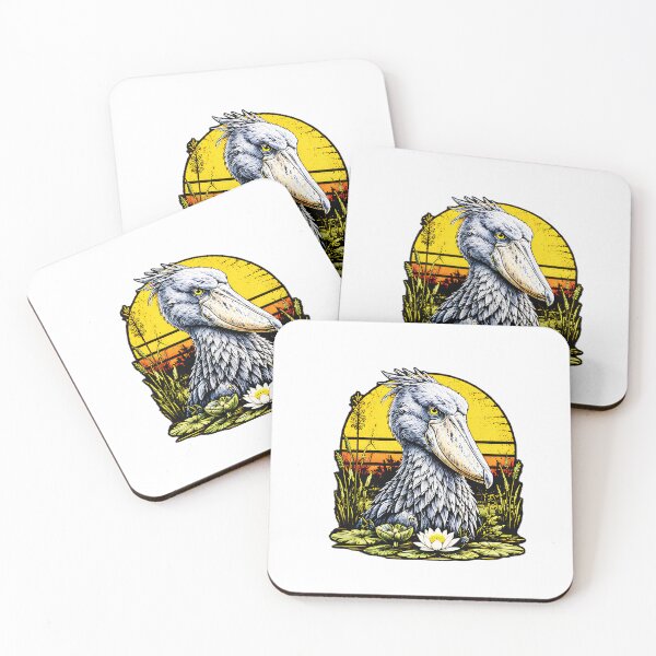 Item preview, Shoebill Stork Retro Sunset Swamp Bird Vintage Wildlife Birdwatching Gift designed and sold by Thegoldenline.