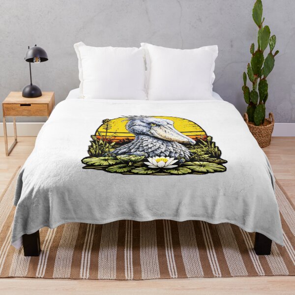 Item preview, Shoebill Stork Retro Sunset Swamp Bird Vintage Wildlife Birdwatching Gift designed and sold by Thegoldenline.
