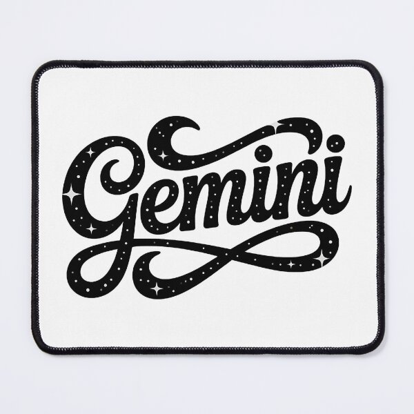Item preview, Gemini Zodiac Sign Starry Script Lettering designed and sold by LoFizzy.