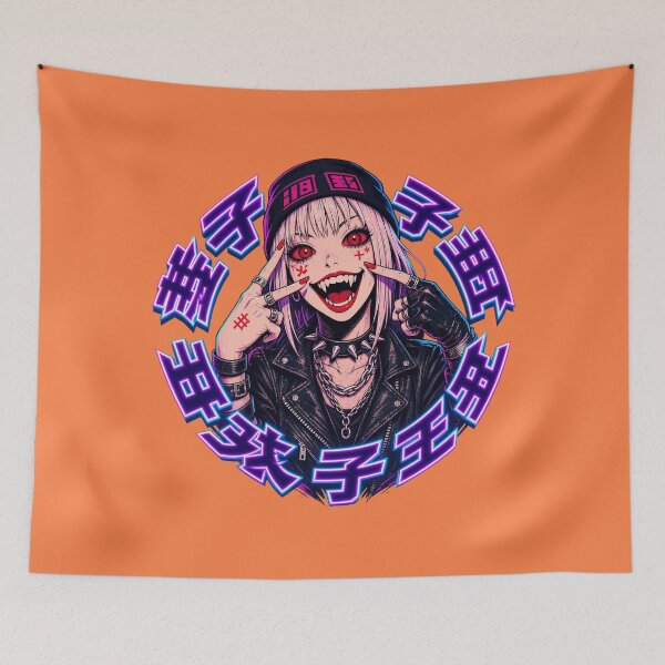 Item preview, Crazy Alt Punk Gothic Anime Girl Beanie designed and sold by vickiemille.