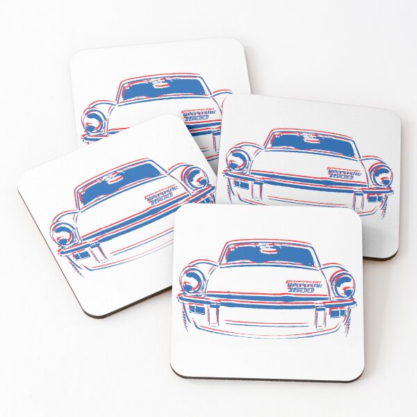 Item preview, Triumph Spitfire 1970s British classic sports car sketch red-white-blue designed and sold by soitwouldseem.
