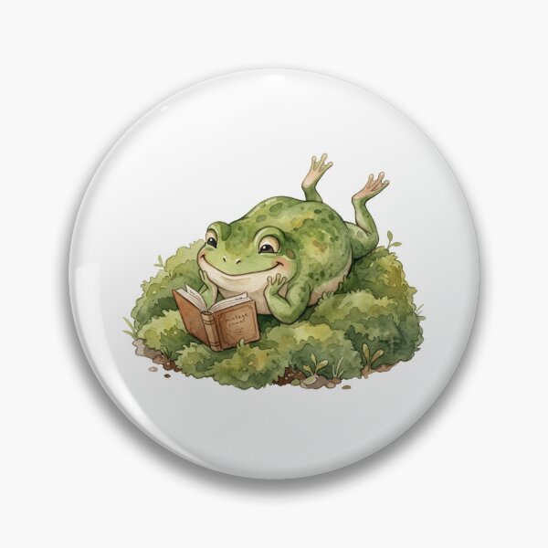 Item preview, Cute Reading Book Frog Watercolor Art  designed and sold by Digitalphoto4u.