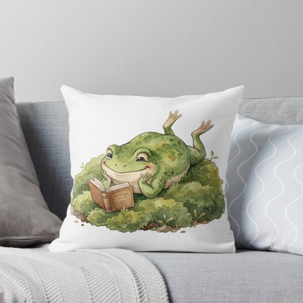 Item preview, Cute Reading Book Frog Watercolor Art  designed and sold by Digitalphoto4u.