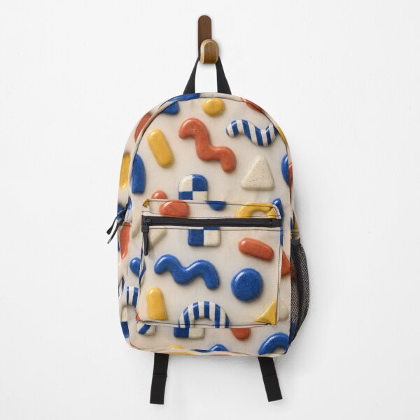 Item preview, Colorful Retro Geometric Pattern – Playful Ceramic Shapes designed and sold by Kaleidoscope Print.