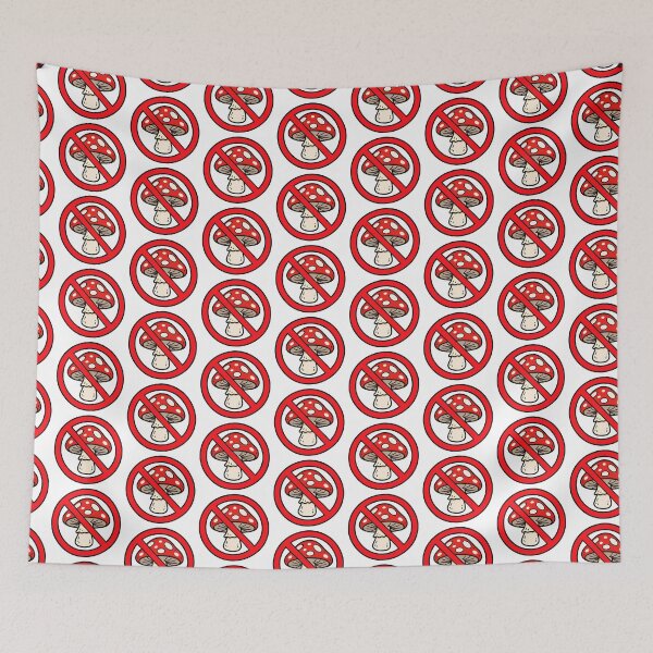Item preview, No Mushrooms Funny Mushroom Prohibition Sign designed and sold by MonkiFlipp.