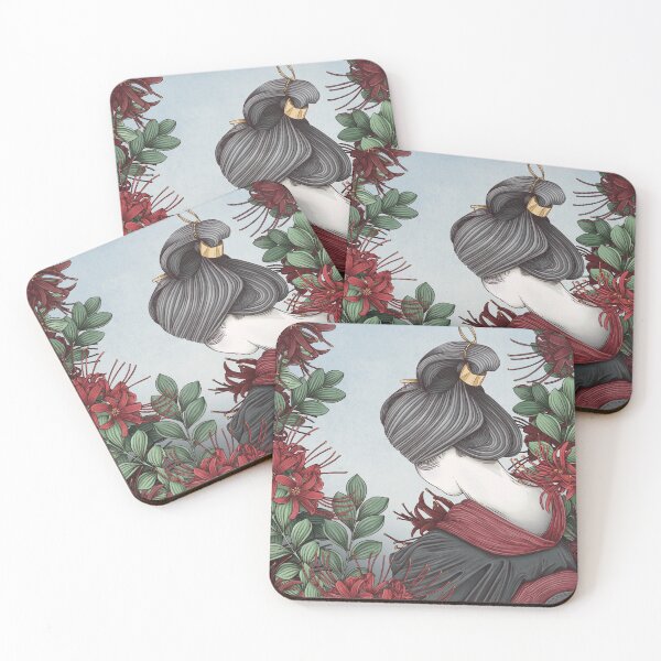 Item preview, Red Spider Lily & Geisha designed and sold by Nimlongarts.