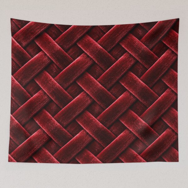 Item preview, Ruby Red Velvet Weave Texture – Luxury Braided Fabric Pattern designed and sold by Kaleidoscope Print.
