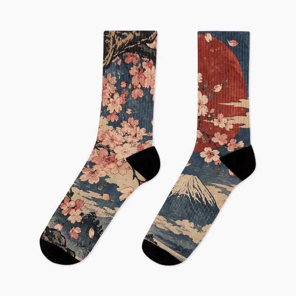 Item preview, Japanese Cherry Tree - Blooming Sakura Over Mount Fuji designed and sold by bapupa.
