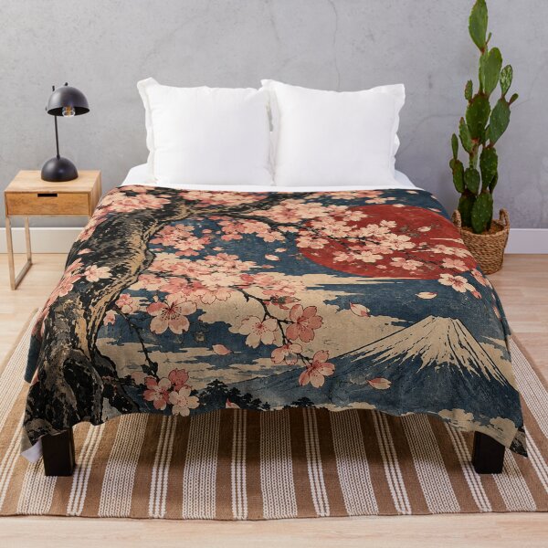 Item preview, Japanese Cherry Tree - Blooming Sakura Over Mount Fuji designed and sold by bapupa.