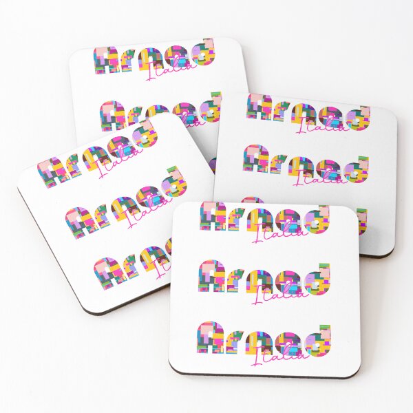 Item preview, Arnad, Valle d'Aosta, Italy, Italia, colorful typography design for travellers designed and sold by Wanderful-roads.