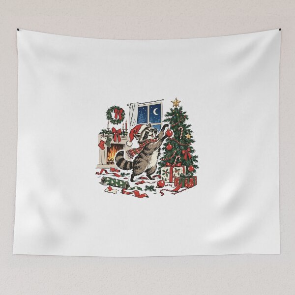 Item preview, Funny Raccoon Christmas designed and sold by Elenafatulla.