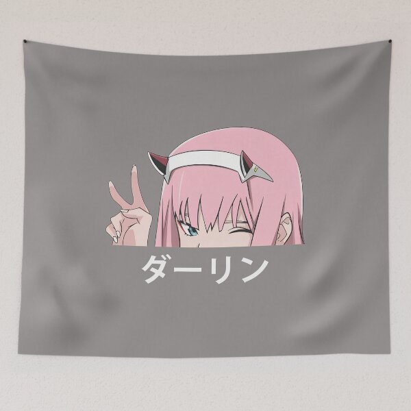 Item preview, Peeking Anime Girl Wink Peace Sign Kawaii-86 designed and sold by ChristopherRa.