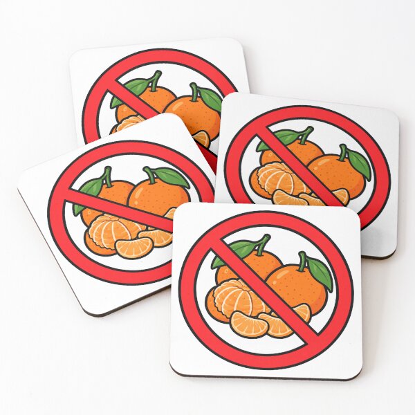 Item preview, No Mandarins Funny Fruit Prohibition Sign designed and sold by MonkiFlipp.