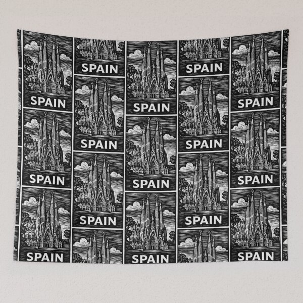 Item preview, Spain Linocut Style  designed and sold by Thistle-TShop.