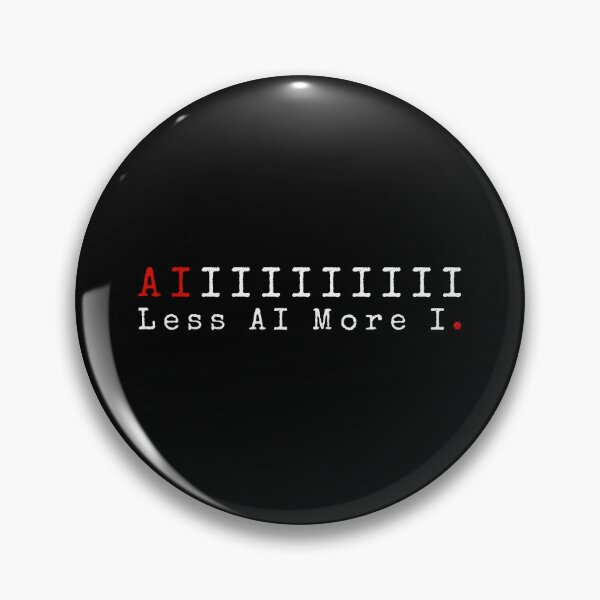 Item preview, Less AI More I Human Creativity Typography designed and sold by AnnSign.