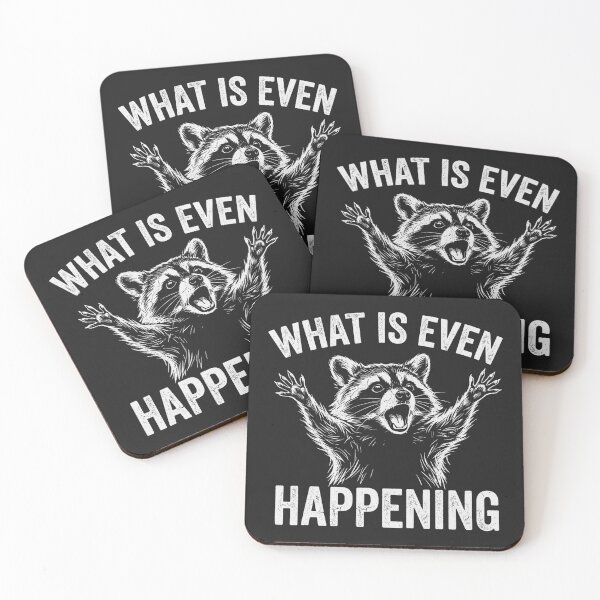 Item preview, Raccoon What Is Even Happening Meme designed and sold by Darkifun.