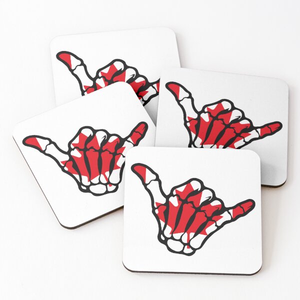 Item preview, Canada Hang Loose Skeleton Hand - Canadian Shaka Sign designed and sold by Marshallamoakohene.