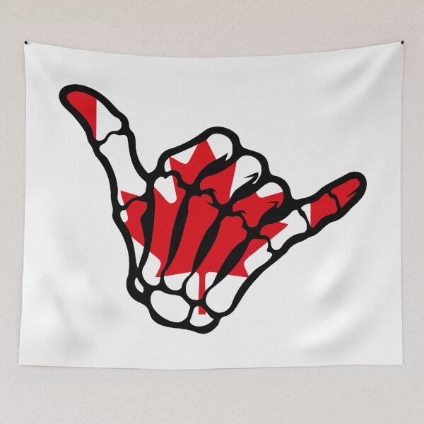 Item preview, Canada Hang Loose Skeleton Hand - Canadian Shaka Sign designed and sold by Marshallamoakohene.