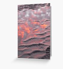 Reflective sand ripples Greeting Card