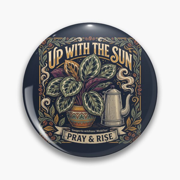 Item preview, Up With The Sun Pray And Rise Calathea Medallion designed and sold by EdvvinStudios.