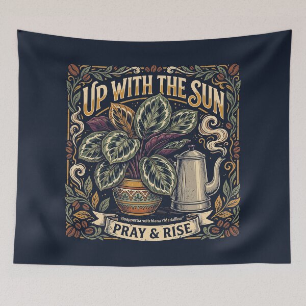 Item preview, Up With The Sun Pray And Rise Calathea Medallion designed and sold by EdvvinStudios.