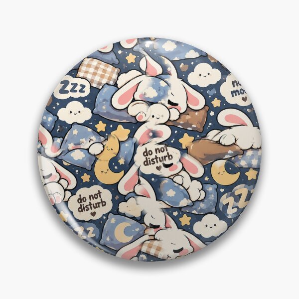 Item preview, Nap Mode Bunny Pattern — Sleepy Kawaii Seamless Repeat designed and sold by Visual Dept..