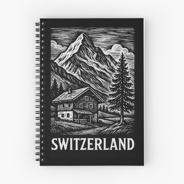 Item preview, Switzerland Linocut Style  designed and sold by Thistle-TShop.