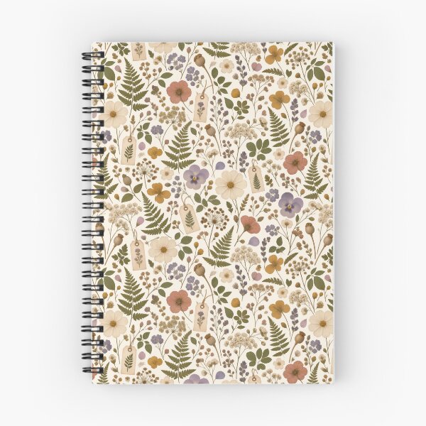 Item preview, Vintage Pressed Wildflowers Botanical Cottagecore Pattern designed and sold by madtoyman.