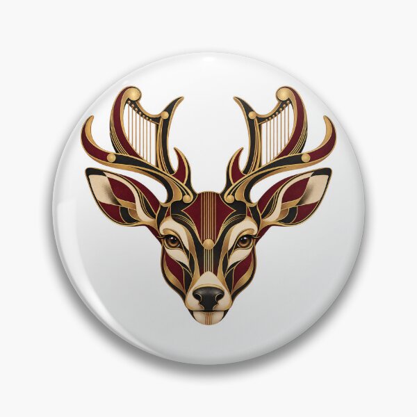 Item preview, Deer Musical Portrait in 1930s Art Deco designed and sold by Mono.fi Studios.