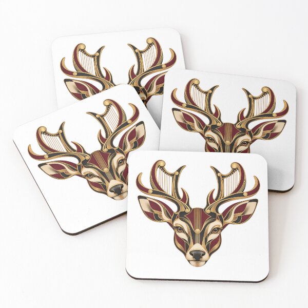 Item preview, Deer Musical Portrait in 1930s Art Deco designed and sold by Mono.fi Studios.