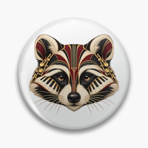 Item preview, Raccoon Musical Portrait in 1930s Art Deco designed and sold by Mono.fi Studios.