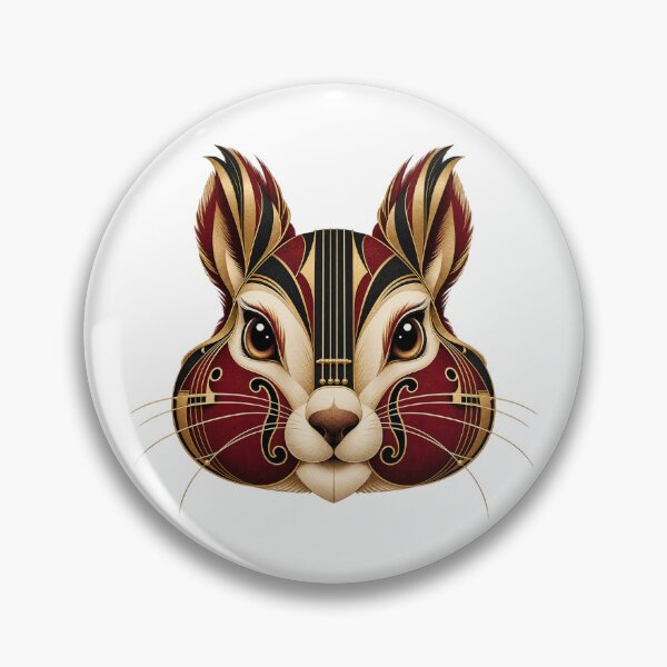 Item preview, Squirrel Musical Portrait in 1930s Art Deco designed and sold by Mono.fi Studios.