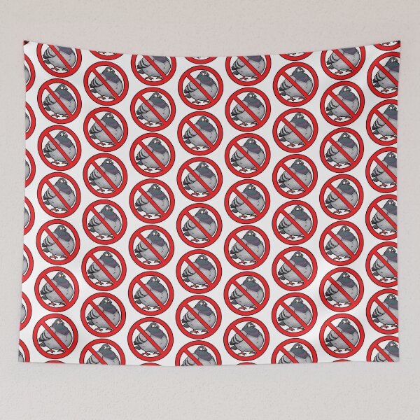 Item preview, No Pigeons Funny Pigeon Prohibition Sign designed and sold by MonkiFlipp.