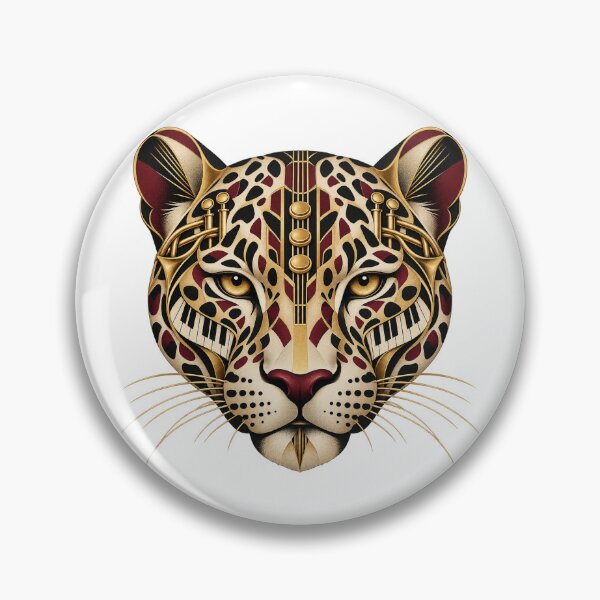 Item preview, Leopard Musical Portrait in 1930s Art Deco designed and sold by Mono.fi Studios.