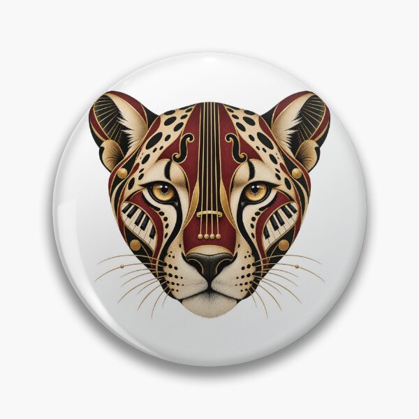 Item preview, Cheetah Musical Portrait in 1930s Art Deco designed and sold by Mono.fi Studios.