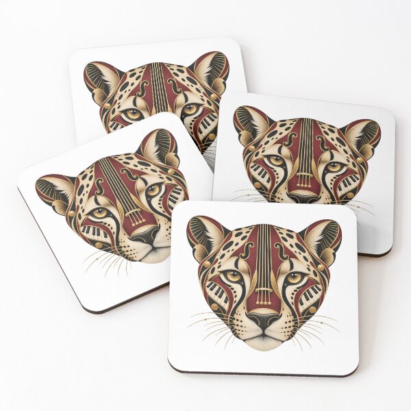 Item preview, Cheetah Musical Portrait in 1930s Art Deco designed and sold by Mono.fi Studios.