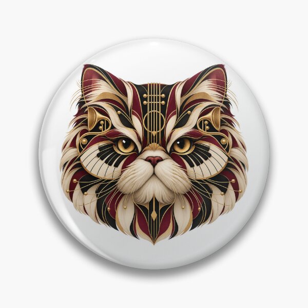 Item preview, Persian Cat Musical Portrait in 1930s Art Deco designed and sold by Mono.fi Studios.