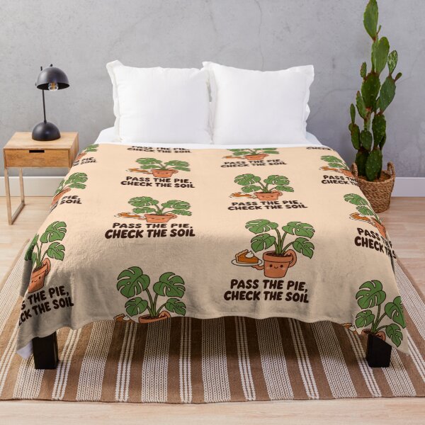 Item preview, Pass the Pie, Check the Soil — Kawaii Thanksgiving Humor — Funny Houseplant Lover designed and sold by Im-Ara.