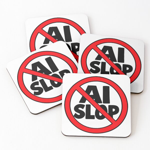Item preview, No AI Slop Funny Anti AI Art Protest Sign designed and sold by MonkiFlipp.