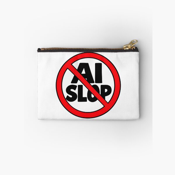 Item preview, No AI Slop Funny Anti AI Art Protest Sign designed and sold by MonkiFlipp.