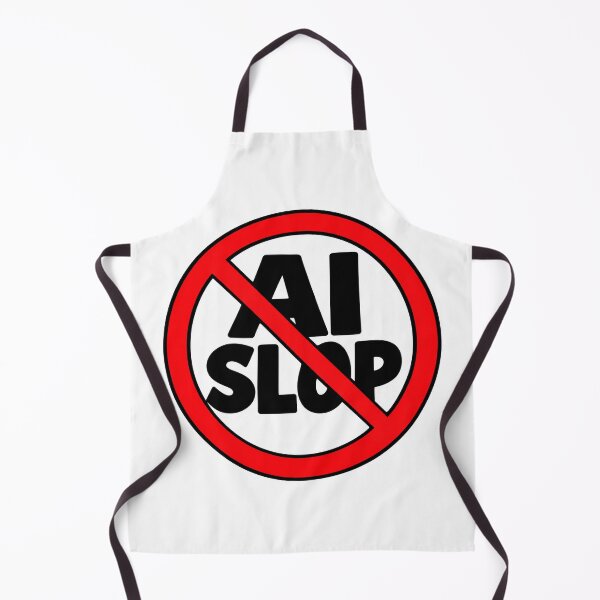 Item preview, No AI Slop Funny Anti AI Art Protest Sign designed and sold by MonkiFlipp.