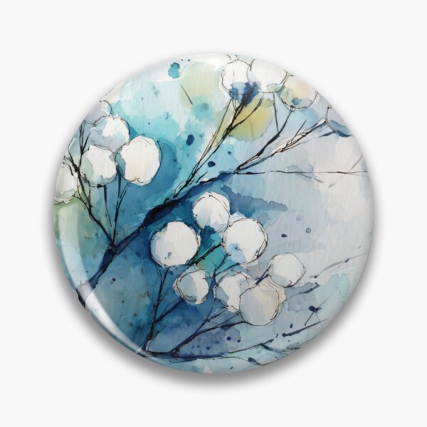 Item preview, Ink and Watercolor Winter Branch with Berries designed and sold by solynneart.