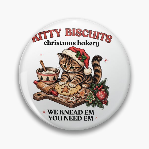 Item preview, Kitty Biscuits Christmas bakery We Knead Em You Need Em designed and sold by Elenafatulla.