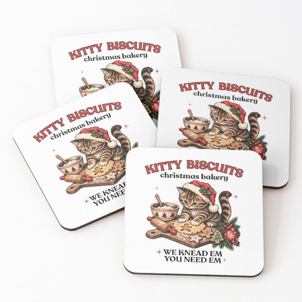 Item preview, Kitty Biscuits Christmas bakery We Knead Em You Need Em designed and sold by Elenafatulla.