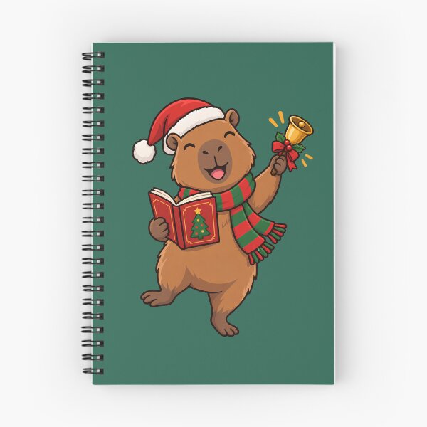 Item preview, Christmas Caroling Capybara – Festive Holiday Cheer designed and sold by Ivy-Triggs.