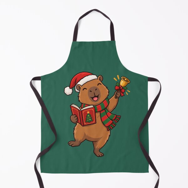 Item preview, Christmas Caroling Capybara – Festive Holiday Cheer designed and sold by Ivy-Triggs.