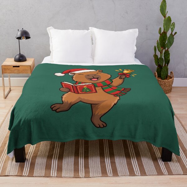 Item preview, Christmas Caroling Capybara – Festive Holiday Cheer designed and sold by Ivy-Triggs.